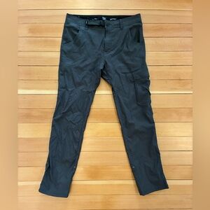 Prana Men's Stretch Zion Charcoal Cargo Pants